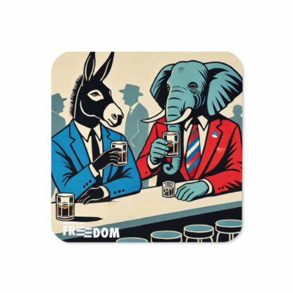 Democratic-Republican Political Party Coaster - Image 2