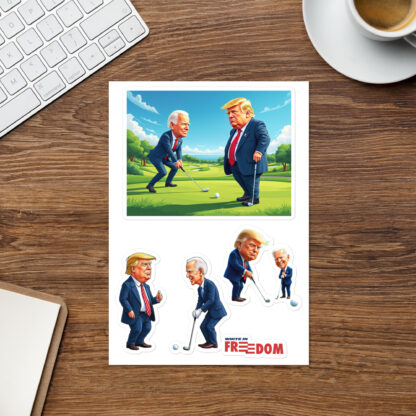 Trump v. Biden: The Golf Course Showdown Sticker Sheet