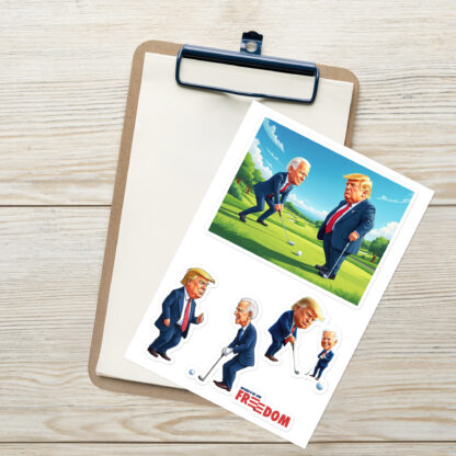 Trump v. Biden: The Golf Course Showdown Sticker Sheet - Image 2