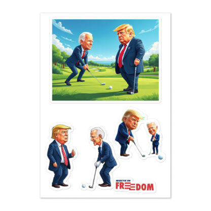 Trump v. Biden: The Golf Course Showdown Sticker Sheet - Image 4